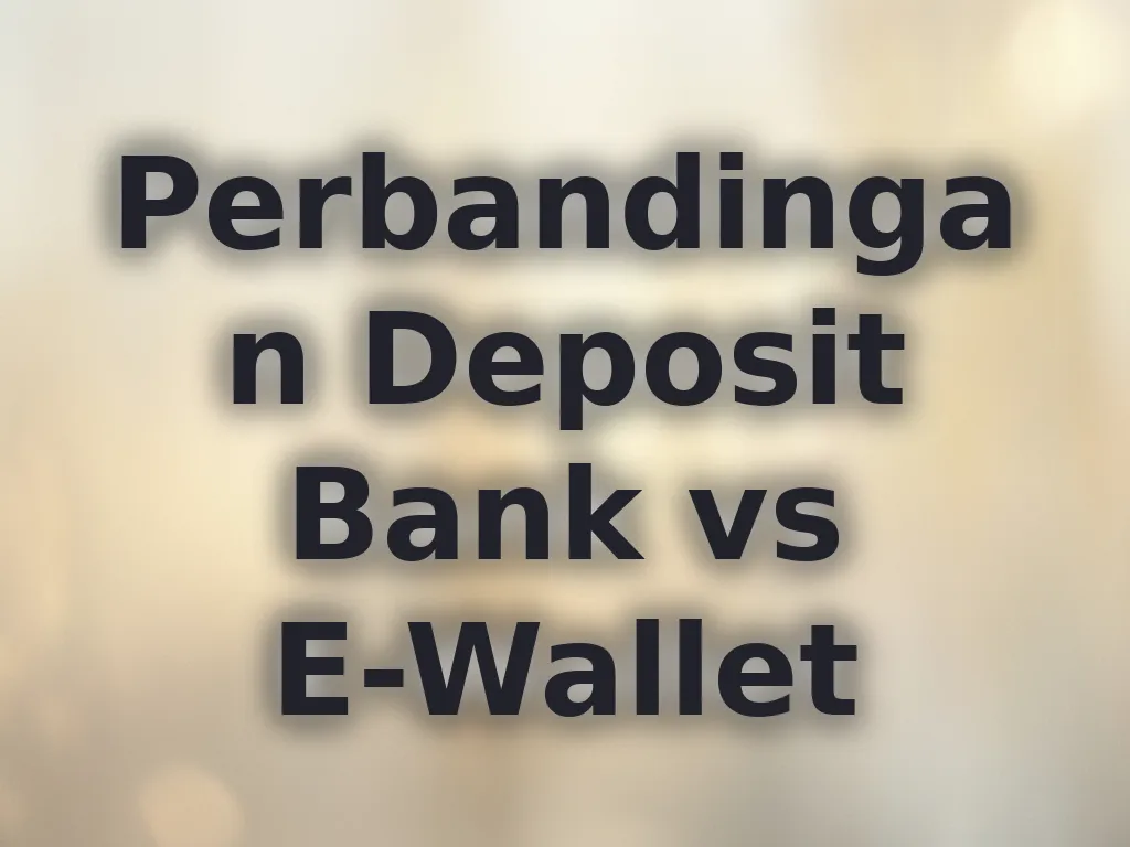 Perbandingan Deposit Bank vs E-Wallet